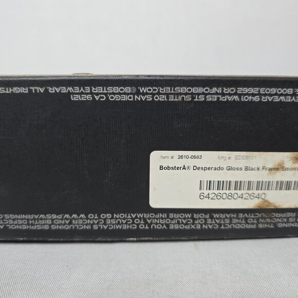 Bobster Desperado Sunglasses w/Foam and Anti-Fog Smoked Lenses, New open Box - Picture 3 of 9